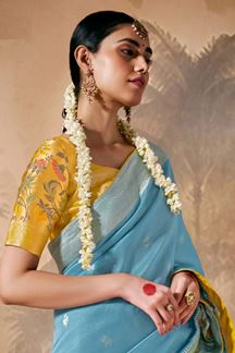 Picture of Outstanding Munga Silk Designer Saree for Engagement, Weddings, Party, and Festivals