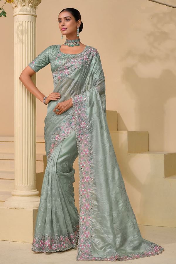 Picture of Surreal Pure Soft Shine Designer Saree for Engagement, Reception, Party, and Festivals