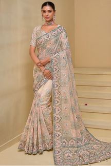 Picture of Royal Banarasi Tuscany Designer Saree for Engagement, Reception, Party, and Festivals