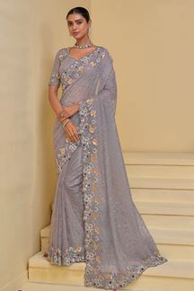 Picture of Enticing Banarasi Tuscany Designer Saree for Engagement, Reception, Party