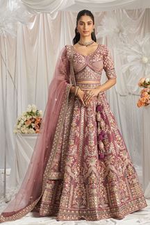 Picture of Marvelous Lavender Designer Bridal Lehenga Choli for Wedding, Engagement, Reception, Party, and Festivals