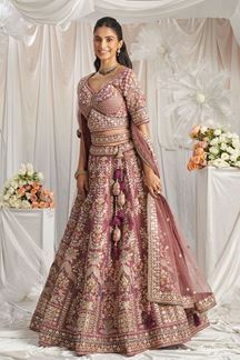 Picture of Marvelous Lavender Designer Bridal Lehenga Choli for Wedding, Engagement, Reception, Party, and Festivals