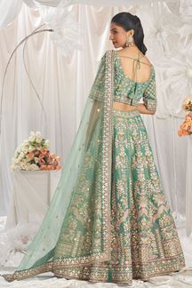 Picture of Appealing Sea Green Designer Bridal Lehenga Choli for Wedding, Engagement, Reception, Party, and Festivals