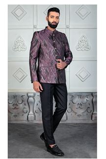 Picture of Classy Burgundy Designer Jodhpuri Suit for Wedding, Party, Engagement, and Reception