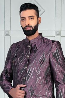 Picture of Classy Burgundy Designer Jodhpuri Suit for Wedding, Party, Engagement, and Reception