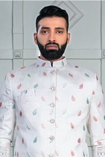 Picture of Exuberant Cream Designer Jodhpuri Suit for Wedding, Party, Engagement, and Reception