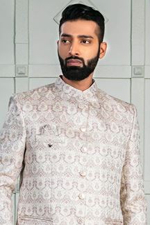 Picture of Splendid Cream Designer Jodhpuri Suit for Engagement, Reception, Party, and Festivals