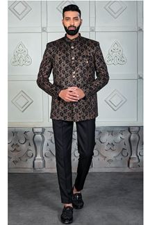 Picture of Awesome Golden Rama Designer Jodhpuri Suit for Wedding, Engagement, Reception and Party