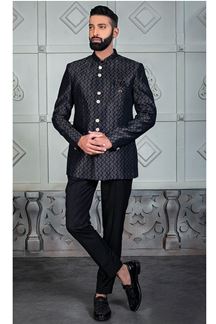 Picture of Marvelous Blue Designer Jodhpuri Suit for Wedding, Engagement, Reception and Party