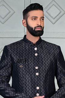 Picture of Marvelous Blue Designer Jodhpuri Suit for Wedding, Engagement, Reception and Party