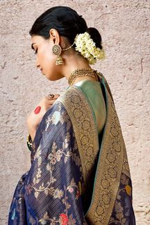 Picture of Glamorous Kora Banarasi Silk Designer Saree for Wedding, Engagement, and Reception