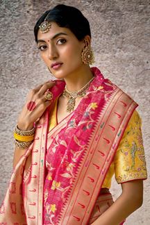 Picture of Breathtaking Kora Banarasi Silk Designer Saree for Wedding, Engagement, and Reception