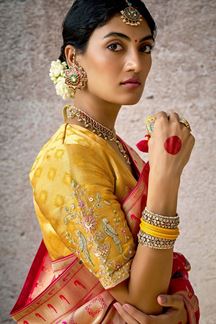 Picture of Breathtaking Kora Banarasi Silk Designer Saree for Wedding, Engagement, and Reception