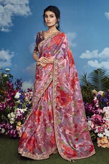 Picture of Vibrant Pure Brasso Silk Designer Saree for Party