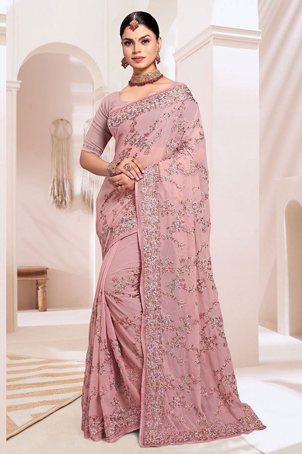 Picture of Divine Georgette Designer Saree for Party