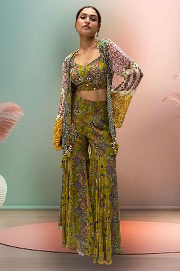 Picture of Mesmerizing Designer Palazzo Suit for Party and Festivals