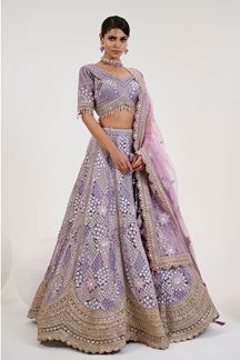 Picture of Smashing Lavender Designer Lehenga Choli for Engagement, Wedding, and Reception