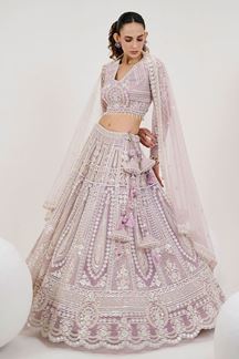 Picture of Impressive Peach Designer Lehenga Choli for Engagement and Reception