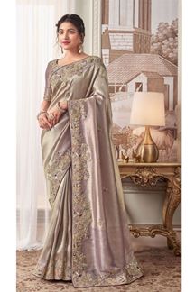 Picture of Royal Pure Banarasi Designer Saree for Engagement, Reception and Party