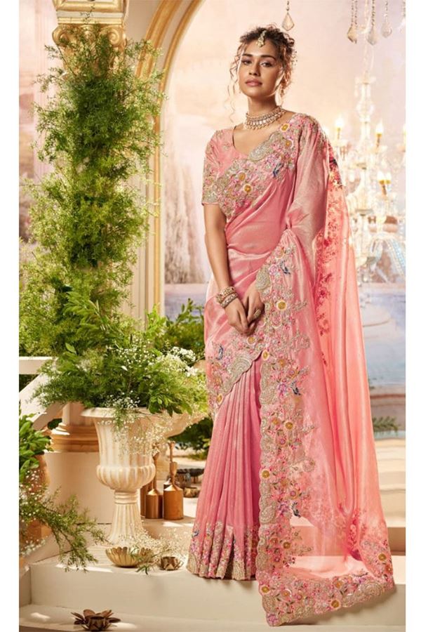 Picture of  Divine Pure Banarasi Designer Saree for Engagement, Reception, Wedding, and Party