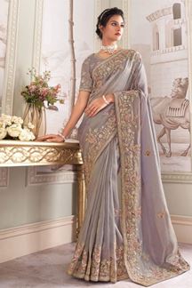 Picture of  Heavenly Pure Banarasi Designer Saree for Engagement, Reception, and Party