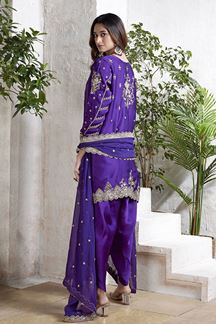 Picture of Attractive Purple Designer Dhoti Style Suit for Party, Festivals, and Reception