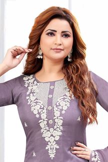 Picture of Stunning Lavender Designer Palazzo Suit for Party and Festivals