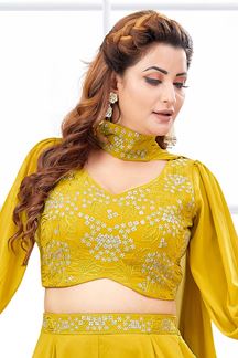 Picture of Trendy Yellow Designer Palazzo Suit for Haldi and Party