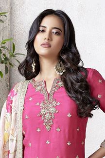 Picture of Gorgeous Pink Designer Gharara Suit for Engagement, Reception, Party and Festivals