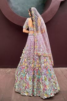 Picture of Beautiful Mauve Designer Lehenga Choli for Wedding and Reception