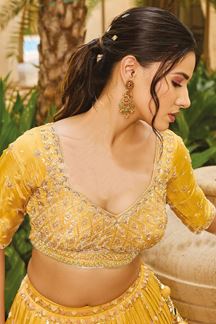 Picture of Enticing Yellow Designer Lehenga Choli for Haldi and Wedding