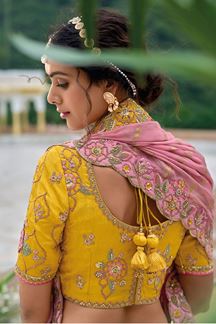 Picture of Delightful Shaded Yellow Designer Lehenga Choli for Haldi, Wedding and Reception