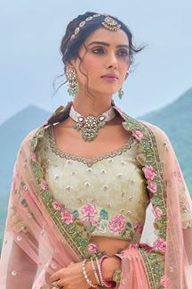 Picture of Trendy Designer Bridal Lehenga Choli with Peacocks for Wedding and Reception