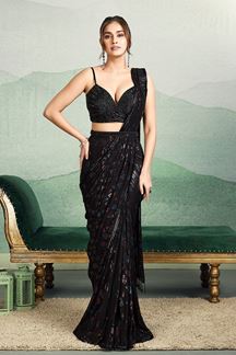 Picture of Spectacular Georgette Designer Saree for Party and Reception