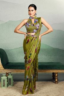 Picture of Breathtaking Georgette Designer Saree for Party and Mehendi