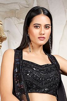 Picture of Exuberant Black Designer Palazzo Suit for Party