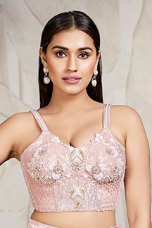 Picture of Amazing Light Pink Designer Palazzo Suit for Party