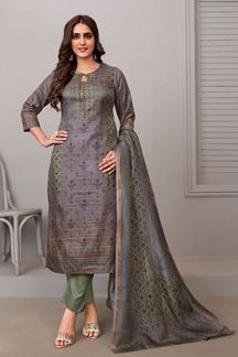 Picture of Royal Lilac Designer Straight Cut Suit for Party and Festivals