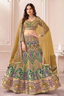 Picture of Charming Multi Designer Indo-Western Lehenga Choli for Engagement, Wedding, and Reception