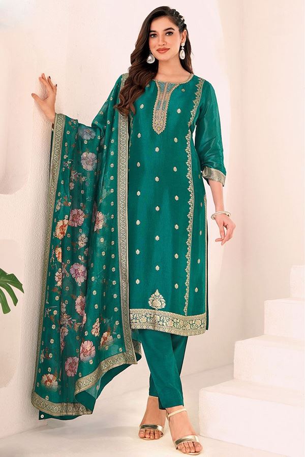 Picture of Exuberant Rama Designer Straight Cut Suit for Party and Festivals