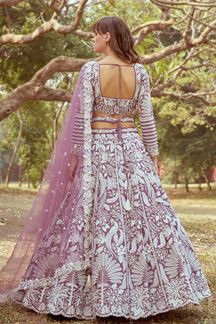 Picture of Enticing Lavender Designer Wedding Lehenga Choli for Wedding and Reception