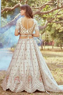 Picture of Trendy Cream Designer Bridal Lehenga Choli for Engagement, Wedding, and Reception