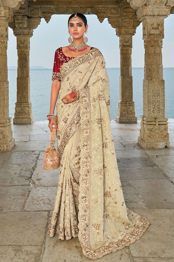 Picture of Royal Pure Banarasi Silk Saree for Wedding, Engagement, and Reception