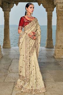 Picture of Royal Pure Banarasi Silk Saree for Wedding, Engagement, and Reception