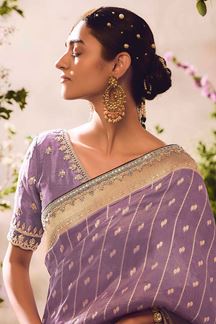 Picture of Ethnic Tissue Silk Designer Saree for Wedding, Engagement, and Reception