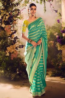 Picture of Irresistible Tissue Silk Designer Saree for Mehendi and Reception