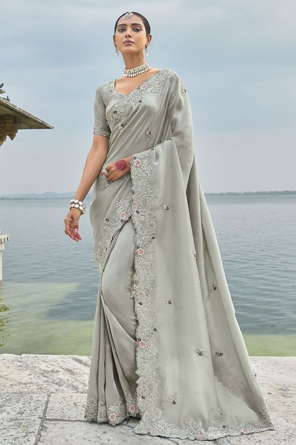 Picture of Charming Pure Banarasi Silk Saree for Wedding, Engagement, Party, and Reception