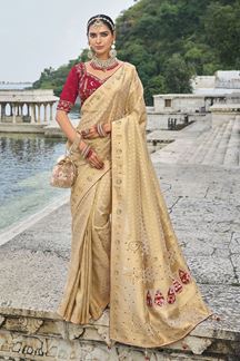 Picture of Trendy Pure Kanjivaram Silk Saree for Wedding, Engagement and Reception