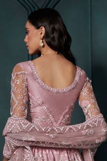 Picture of DivineDusty Pink Designer Lehenga Choli for Engagement and Reception