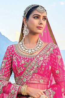 Picture of CaptivatingPink Designer Bridal Lehenga Choli for Wedding and Reception